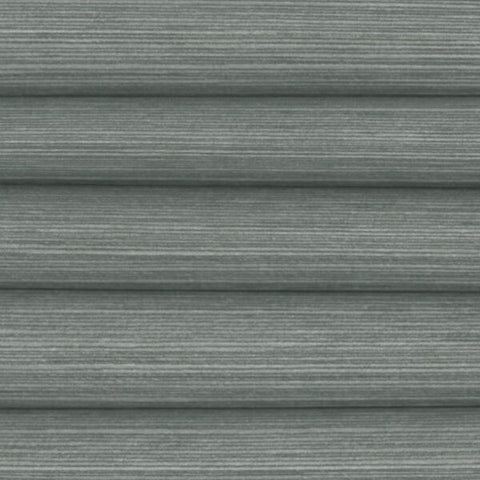Grey blackout Mirage Shadow honeycomb cellular blind close up for Lantern blind, Showing a Striped textured fabric.