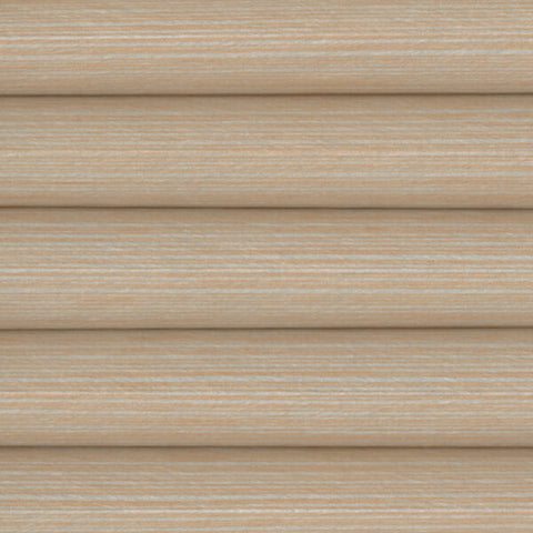 Beige blackout Mirage Straw honeycomb cellular Lantern blind, Showing a Striped textured fabric. Perfect for Energy saving.