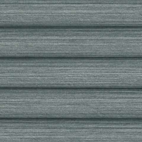Blue translucent Mirage Anthracite honeycomb cellular blind close up for Lantern blind, Showing a Striped textured fabric.