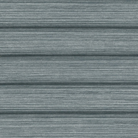 Blue translucent Mirage Navy honeycomb cellular blind close up for Lantern blind, Showing a Striped textured fabric.